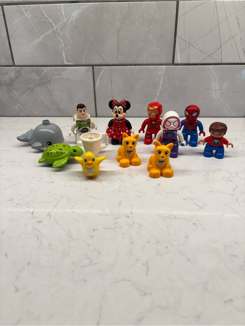 LEGO Duplo Mini Figs Lot Minnie Mouse Superhero Animals Kids Toy Figure Set